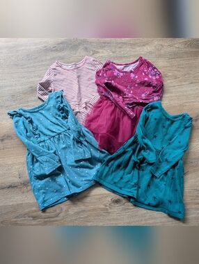 Bundle Of 4 Dresses - Cat & Jack And Carters Size 2T/3T
